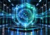 Open-Weight AI Security: What Enterprises Need to Know Open-weight AI security concept showing a glowing neural network protected by a digital shield inside a modern data center.