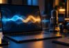 Dessa Voice AI: How Block’s Speech-Only Model Could Change Real-Time Conversations Conceptual illustration of real-time AI speech waveforms on a laptop beside a microphone and headphones in a modern workspace.
